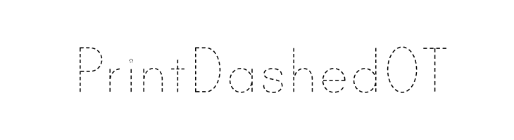 PrintDashedOT Font