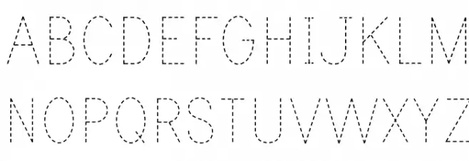 PrintDashedOT Schriftart Groß
