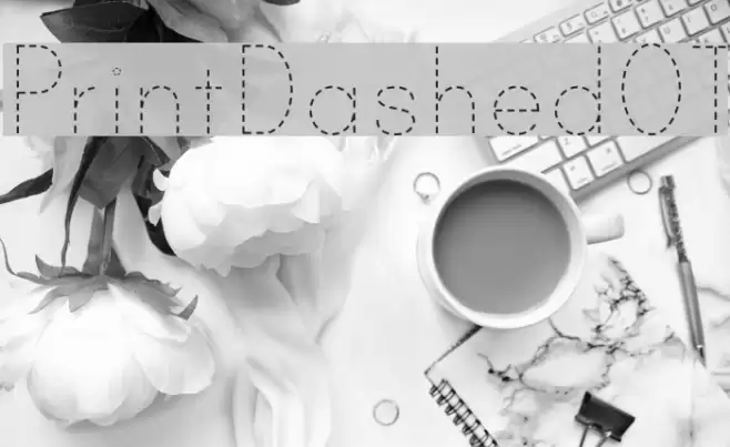 PrintDashedOT Font examples