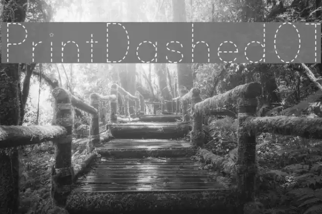 PrintDashedOT Font examples