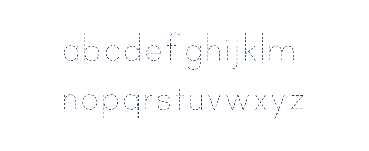 PrintDashed Lowercase