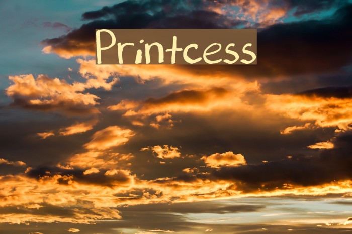 Printcess Font examples