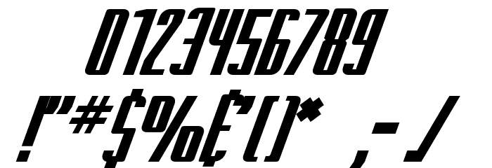 Printed Circuit Board Italic Font OTHER CHARS