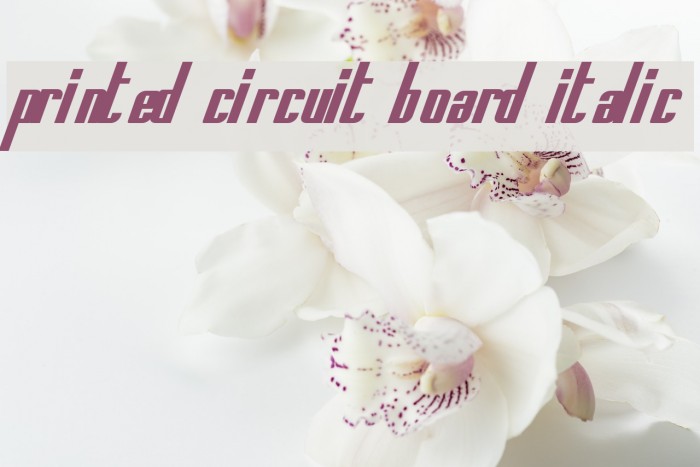 Printed Circuit Board Italic Font examples