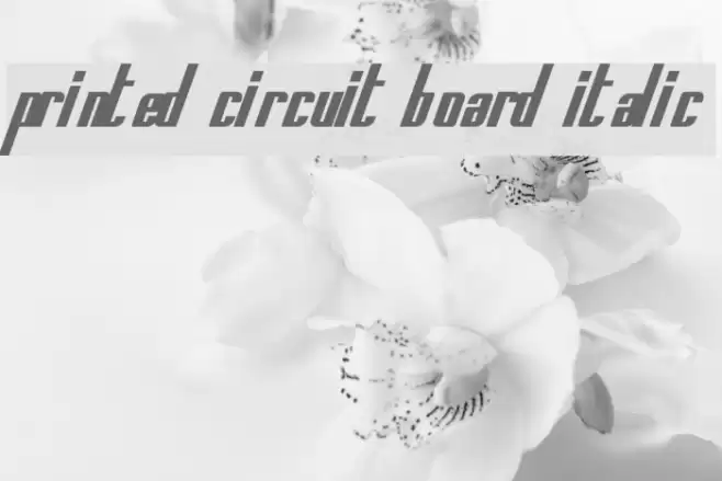 Printed Circuit Board Italic خط examples