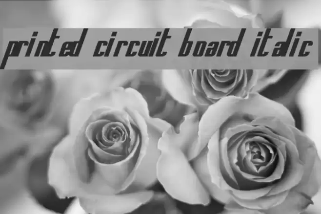 Printed Circuit Board Italic خط examples