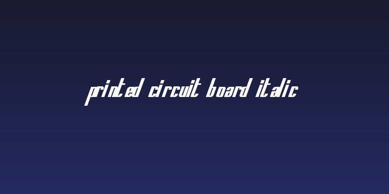 Printed Circuit Board Italic Social Header