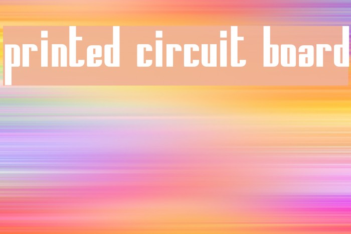 Printed Circuit Board Font examples