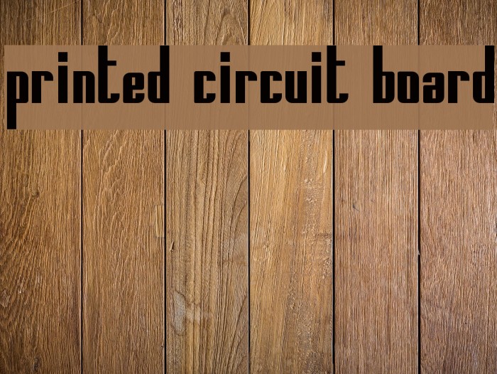 Printed Circuit Board Font examples