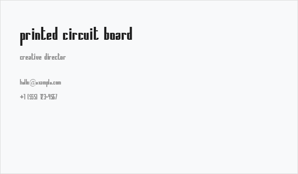 Printed Circuit Board Business Card
