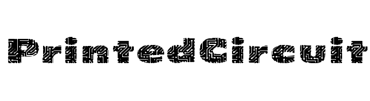 PrintedCircuit  font caratteri gratis