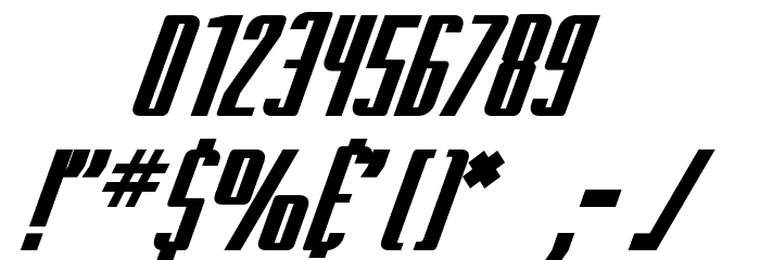 PrintedCircuitBoard-Italic Font OTHER CHARS