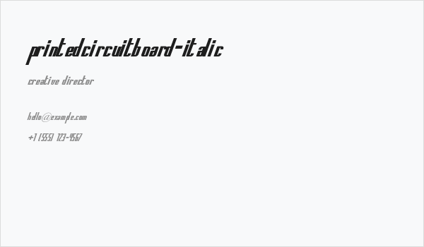 PrintedCircuitBoard-Italic Business Card