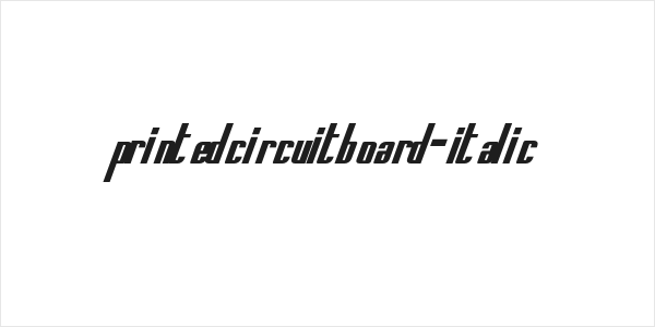 PrintedCircuitBoard-Italic Logo