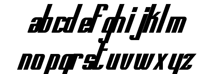 PrintedCircuitBoard-Italic Font LOWERCASE