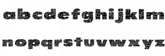 PrintedCircuit Schriftart Kleinbuchstaben