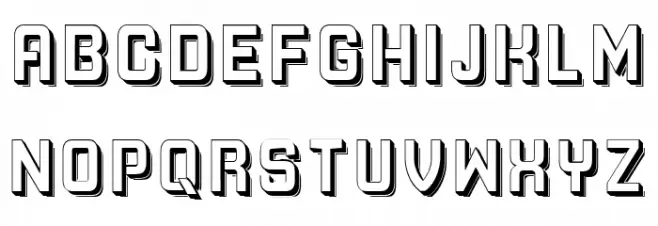 Printer Regular Schriftart Groß