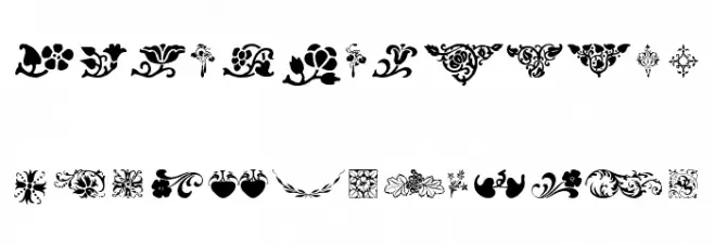 Printers Ornaments One Шрифта ВЕРХНИЙ
