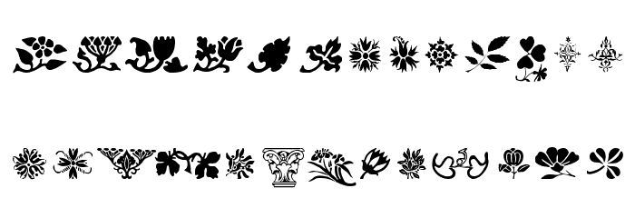 Printers Ornaments One Font LOWERCASE