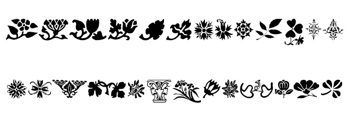 PrintersOrnamentsOne Font LOWERCASE