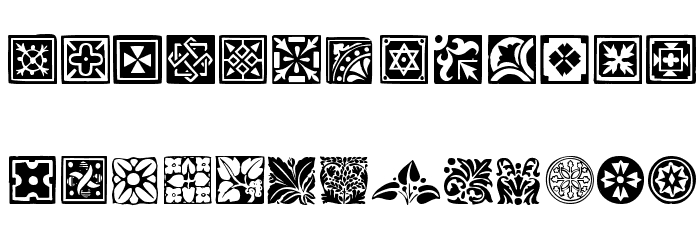 PrintersOrnamentsTwo Font LOWERCASE