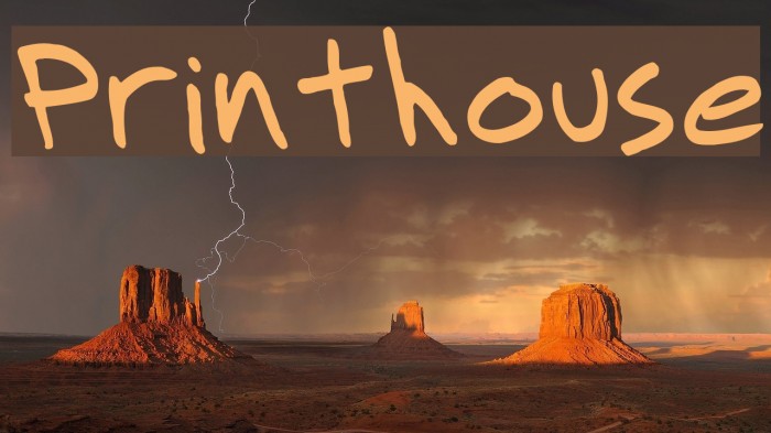 Printhouse Schriftart examples