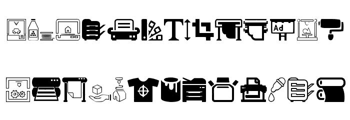 Printing Font LOWERCASE