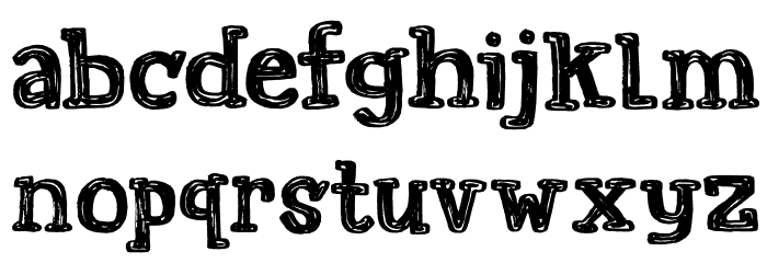 Printout DEMO Regular Font LOWERCASE