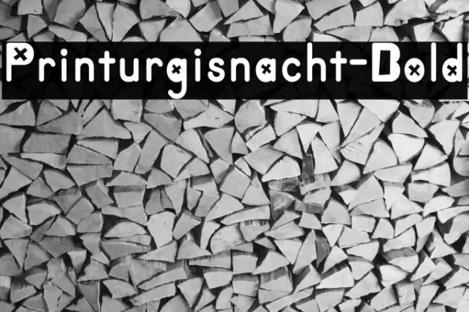 Printurgisnacht-Bold Fonte examples