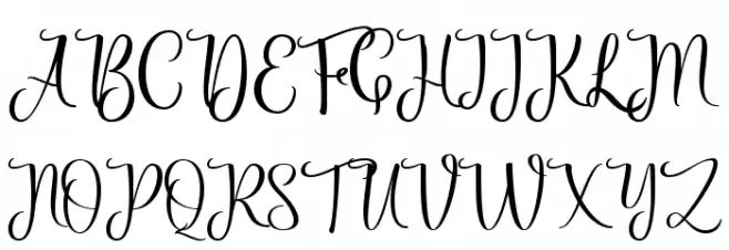 Priscilla Script Regular Polices MAJUSCULES