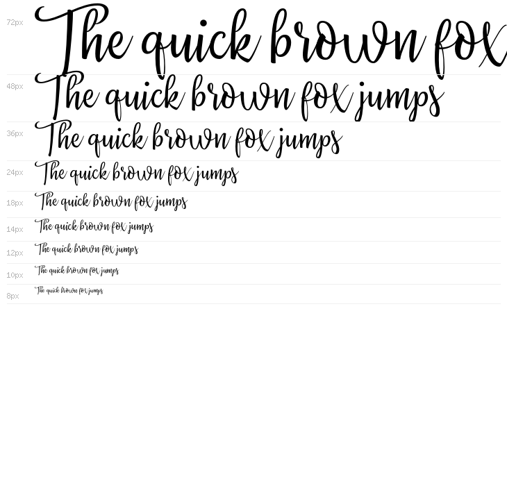 Priscilla Script Regular Waterfall