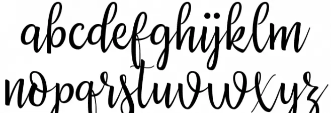 Priscilla Script Regular フォント 小文字