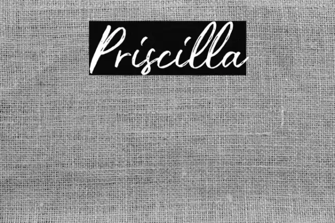 Priscilla Font examples
