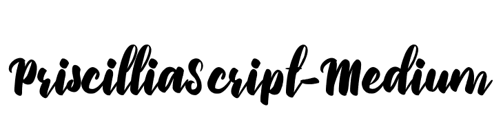PriscilliaScript-Medium फ़ॉन्ट