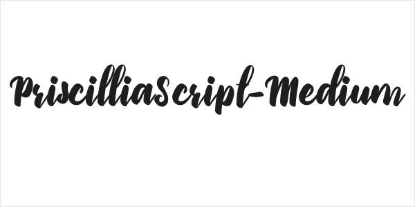 PriscilliaScript-Medium Logo