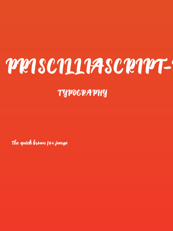 PriscilliaScript-Medium Poster