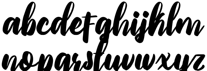 PriscilliaScript-Medium Font LOWERCASE