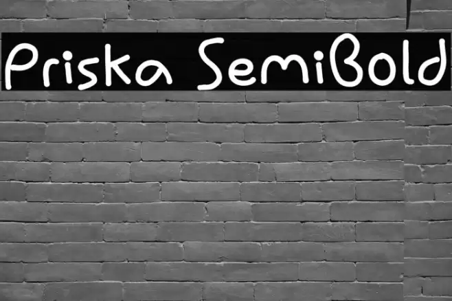 Priska SemiBold Font examples