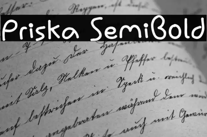 Priska SemiBold Font examples
