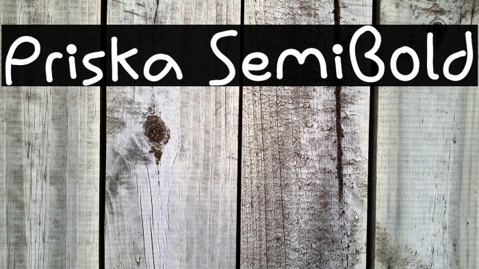 Priska SemiBold Example 3