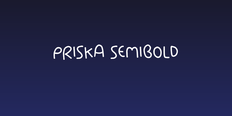 Priska SemiBold Social Header