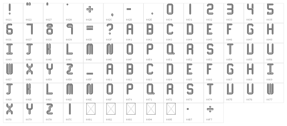 Prisma Regular Character Map