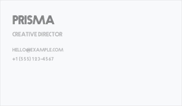 Prisma Business Card
