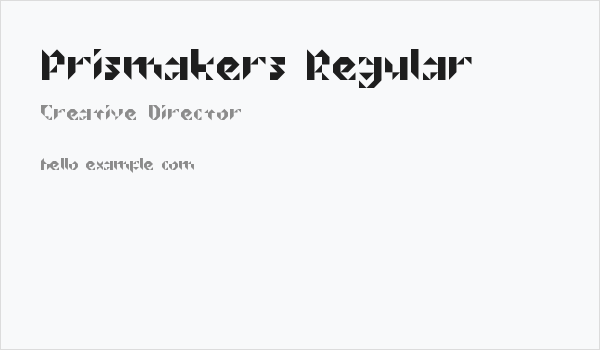 Prismakers-Regular Business Card