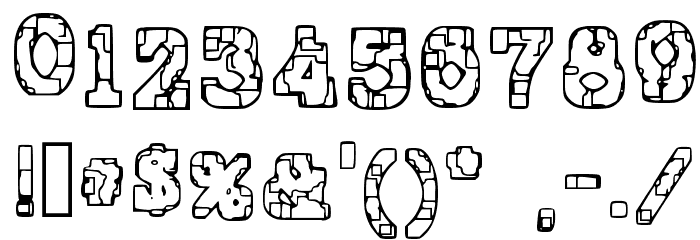 Prison Tattoo Font OTHER CHARS