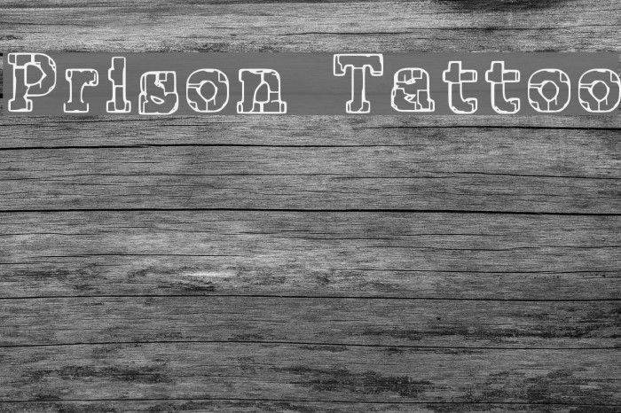 Prison Tattoo Font examples