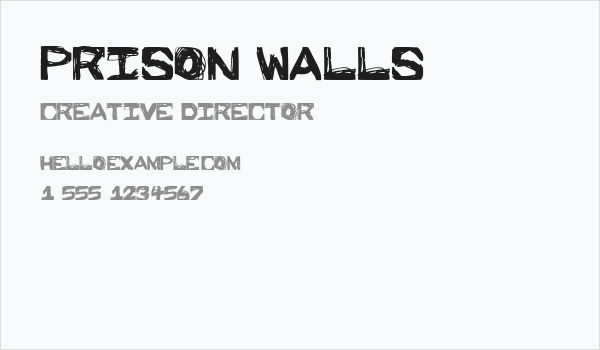 Prison Walls Business Card
