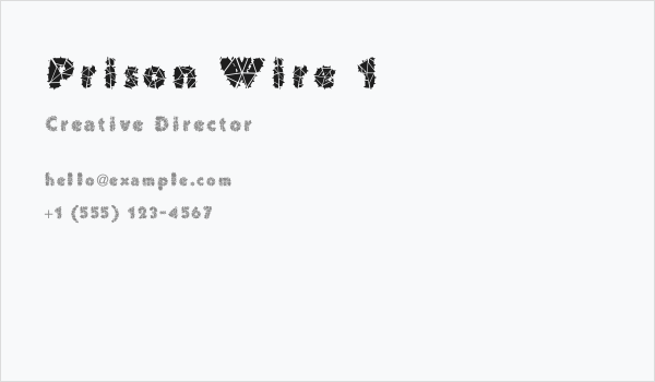 Prison Wire 1 Business Card