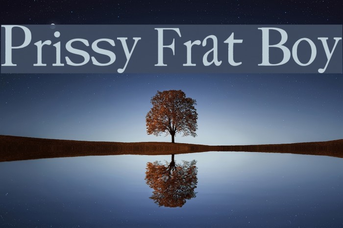 Prissy Frat Boy Font examples