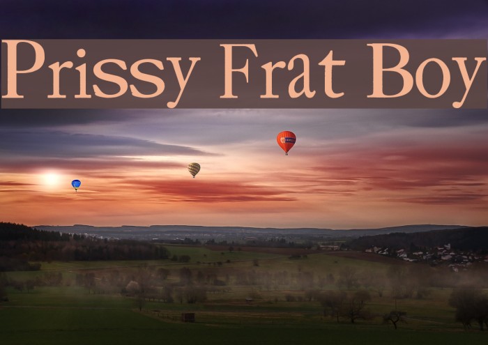 Prissy Frat Boy Font examples